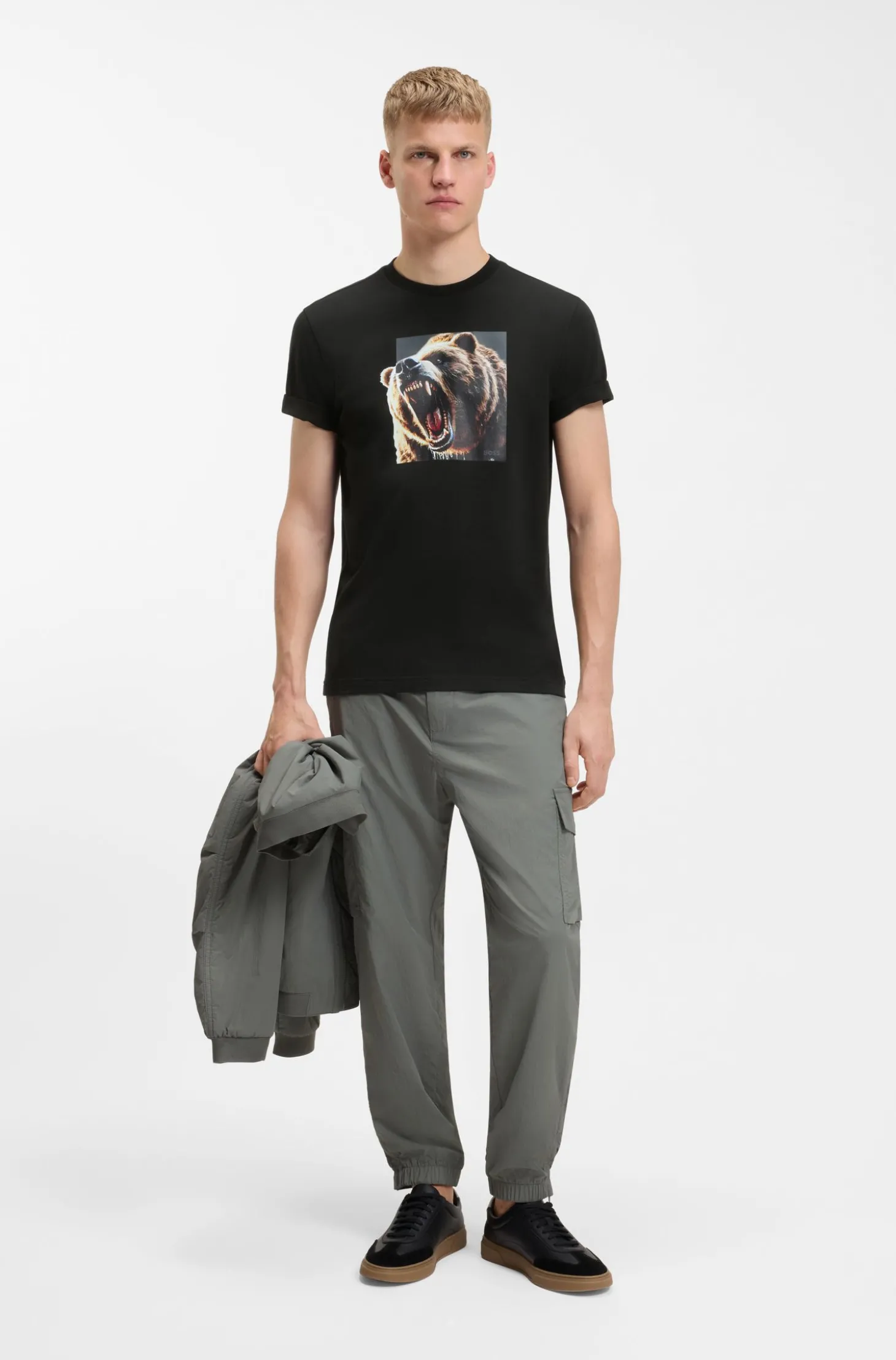 T-Shirt aus Baumwoll-Jersey mit Tier-Artwork