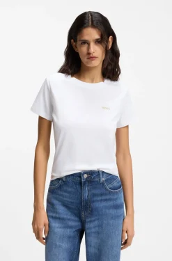 T-Shirt aus Baumwoll-Jersey mit Logo-Detail