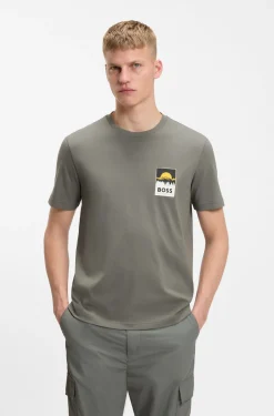 T-Shirt aus Baumwoll-Jersey mit Logo-Artwork