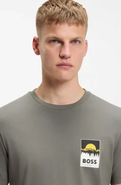 T-Shirt aus Baumwoll-Jersey mit Logo-Artwork