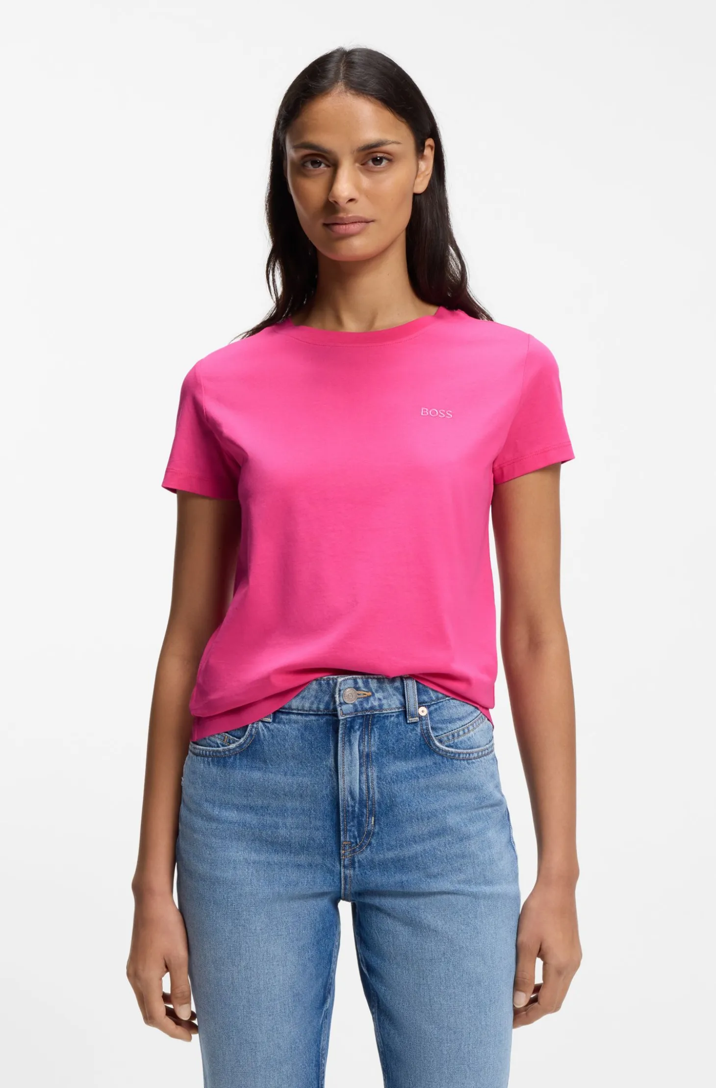 T-Shirt aus Baumwoll-Jersey mit Logo-Detail
