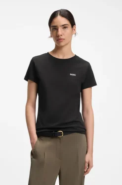 T-Shirt aus Baumwoll-Jersey mit Logo-Detail