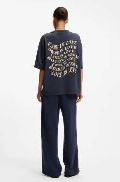 T-Shirt aus Baumwoll-Jersey mit Slogan-Artwork