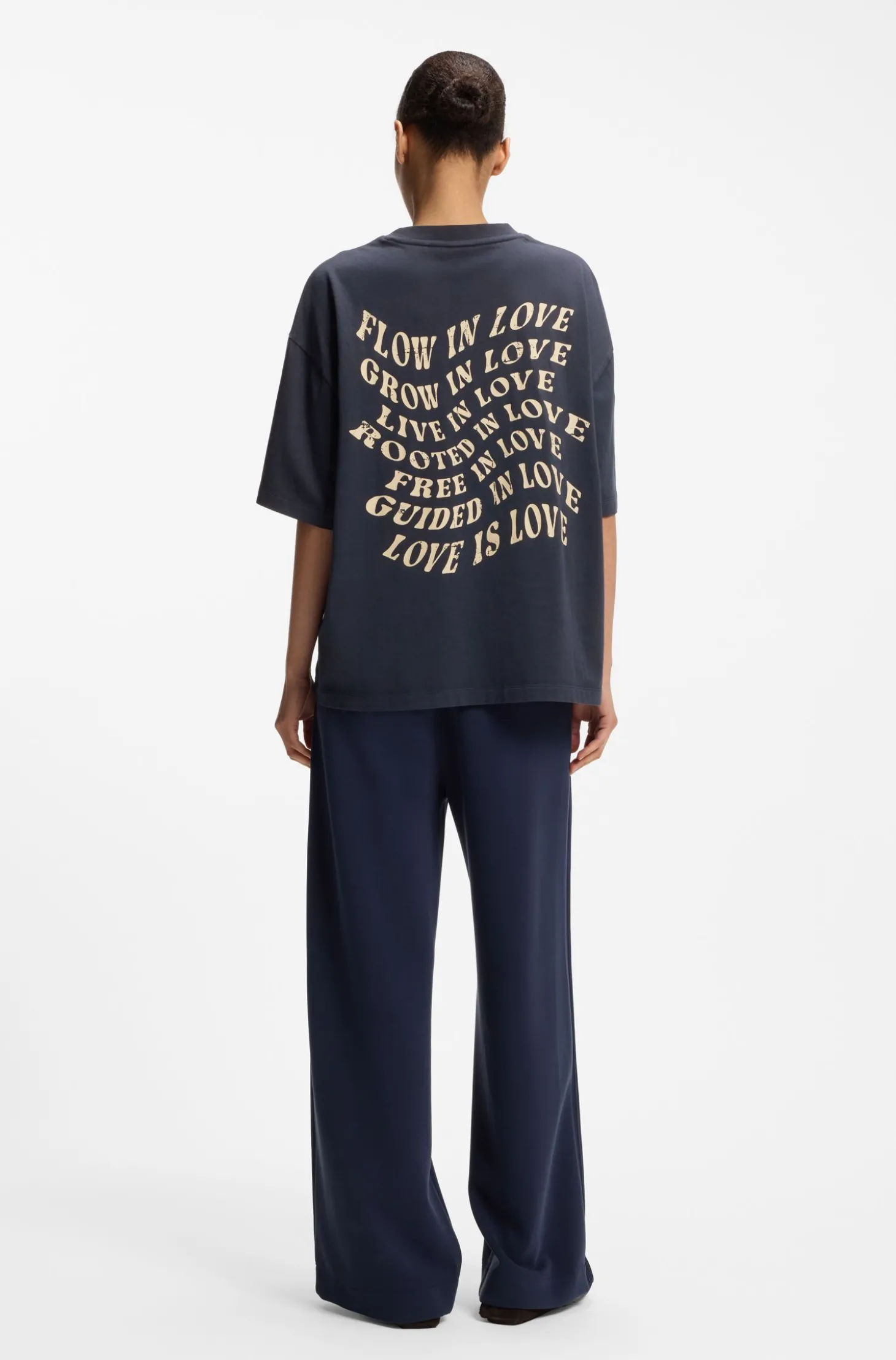 T-Shirt aus Baumwoll-Jersey mit Slogan-Artwork