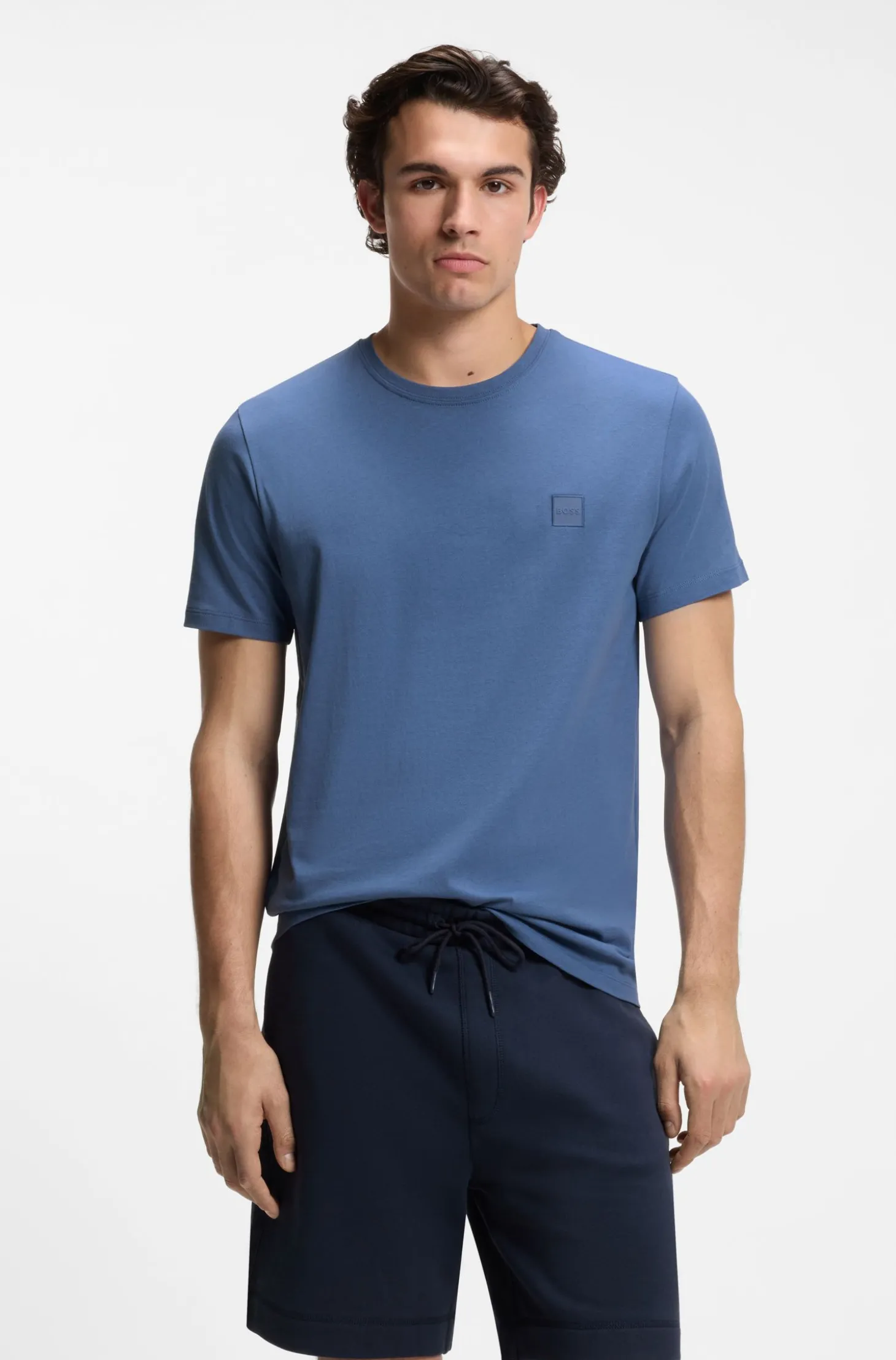 T-Shirt aus Baumwoll-Jersey mit Logo-Patch