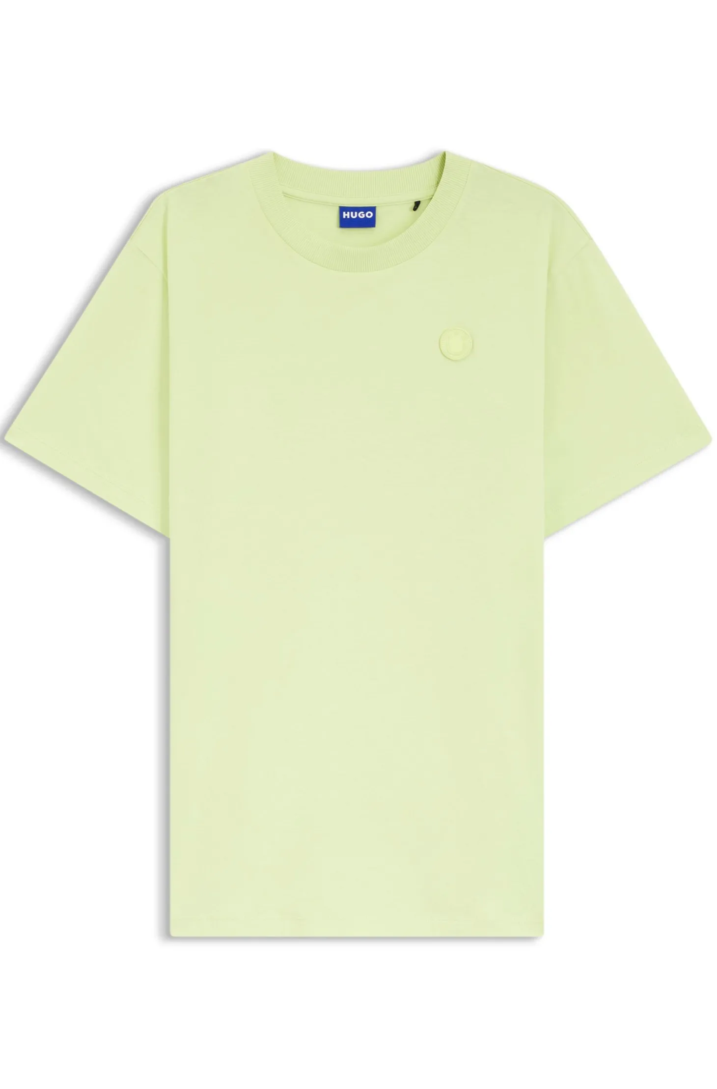 T-Shirt aus Baumwoll-Jersey mit Happy HUGO Logo