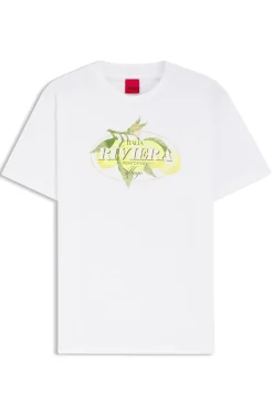 T-Shirt aus Baumwoll-Jersey mit Logo-Artwork