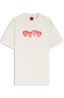 T-Shirt aus Baumwoll-Jersey mit Herz-Logo
