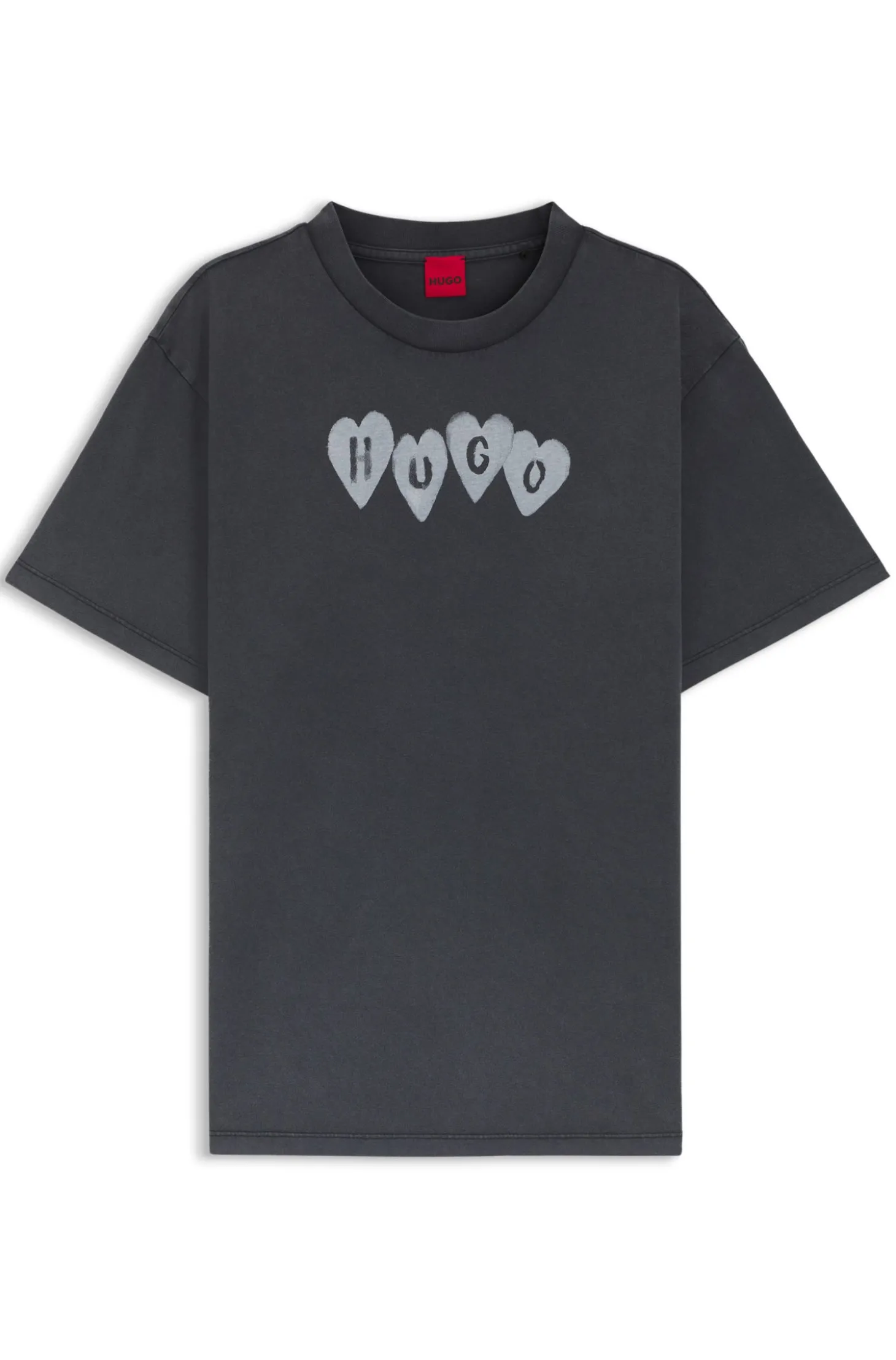T-Shirt aus Baumwoll-Jersey mit Herz-Logo