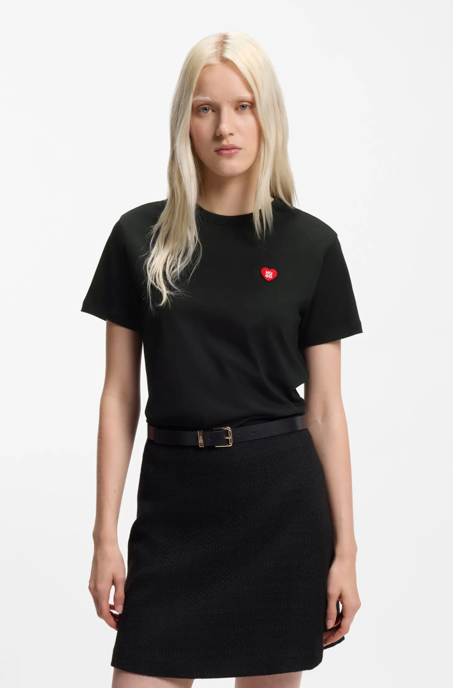 T-Shirt aus Baumwoll-Jersey mit Herz-Logo
