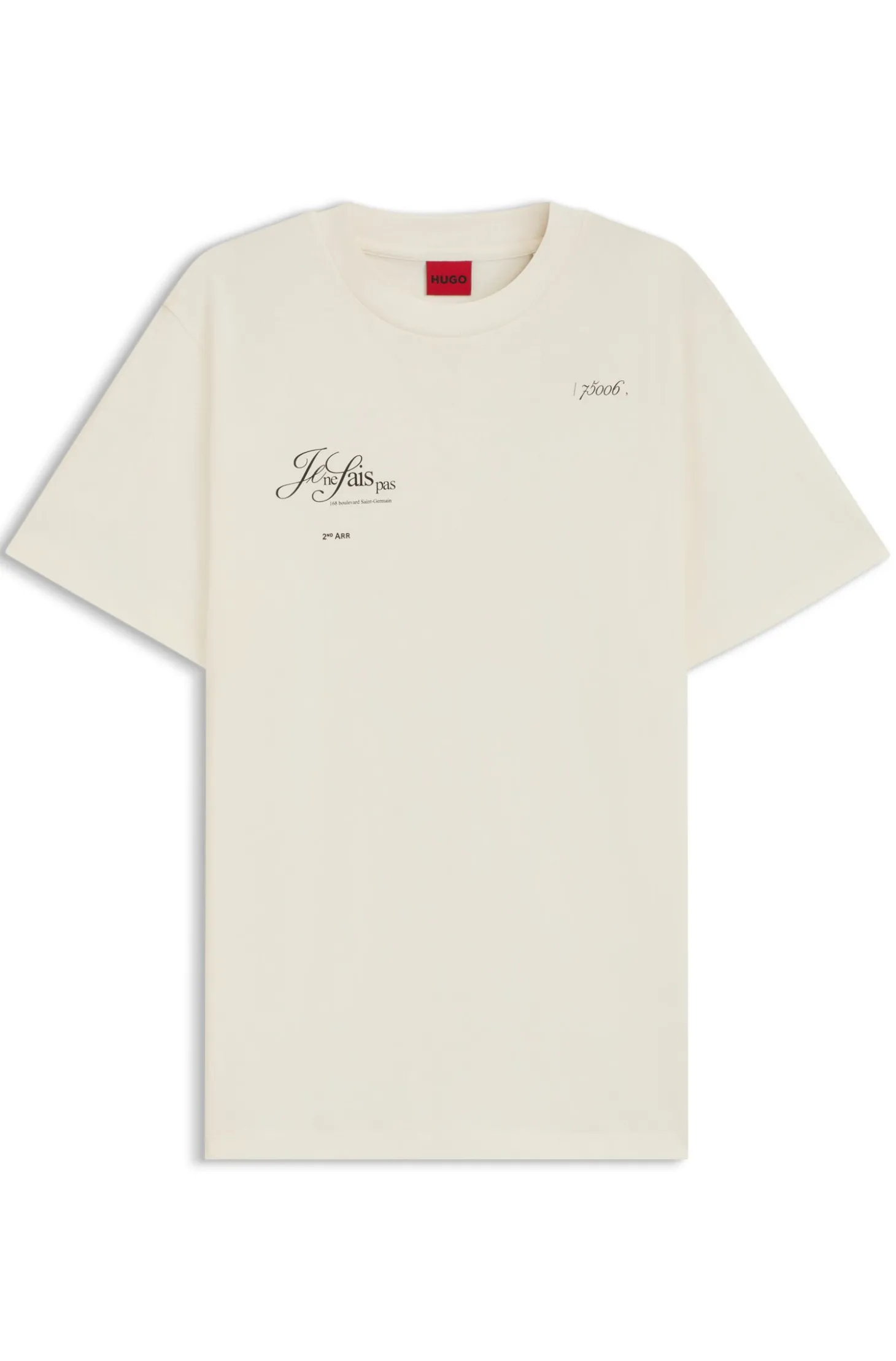 T-Shirt aus Baumwoll-Jersey mit Pariser Grafik-Print