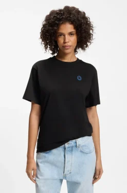 T-Shirt aus Baumwoll-Jersey mit Happy HUGO Logo
