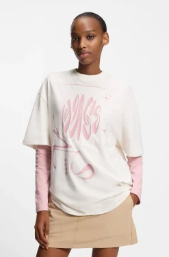T-Shirt aus Baumwoll-Jersey mit Artwork