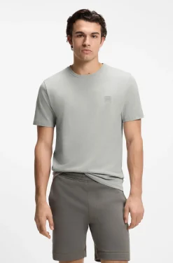 T-Shirt aus Baumwoll-Jersey mit Logo-Patch
