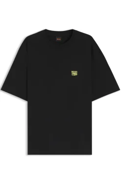 T-Shirt aus Baumwoll-Jersey mit Brutalismus-Artwork