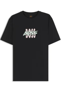 T-Shirt aus Baumwoll-Jersey mit Logo-Artwork