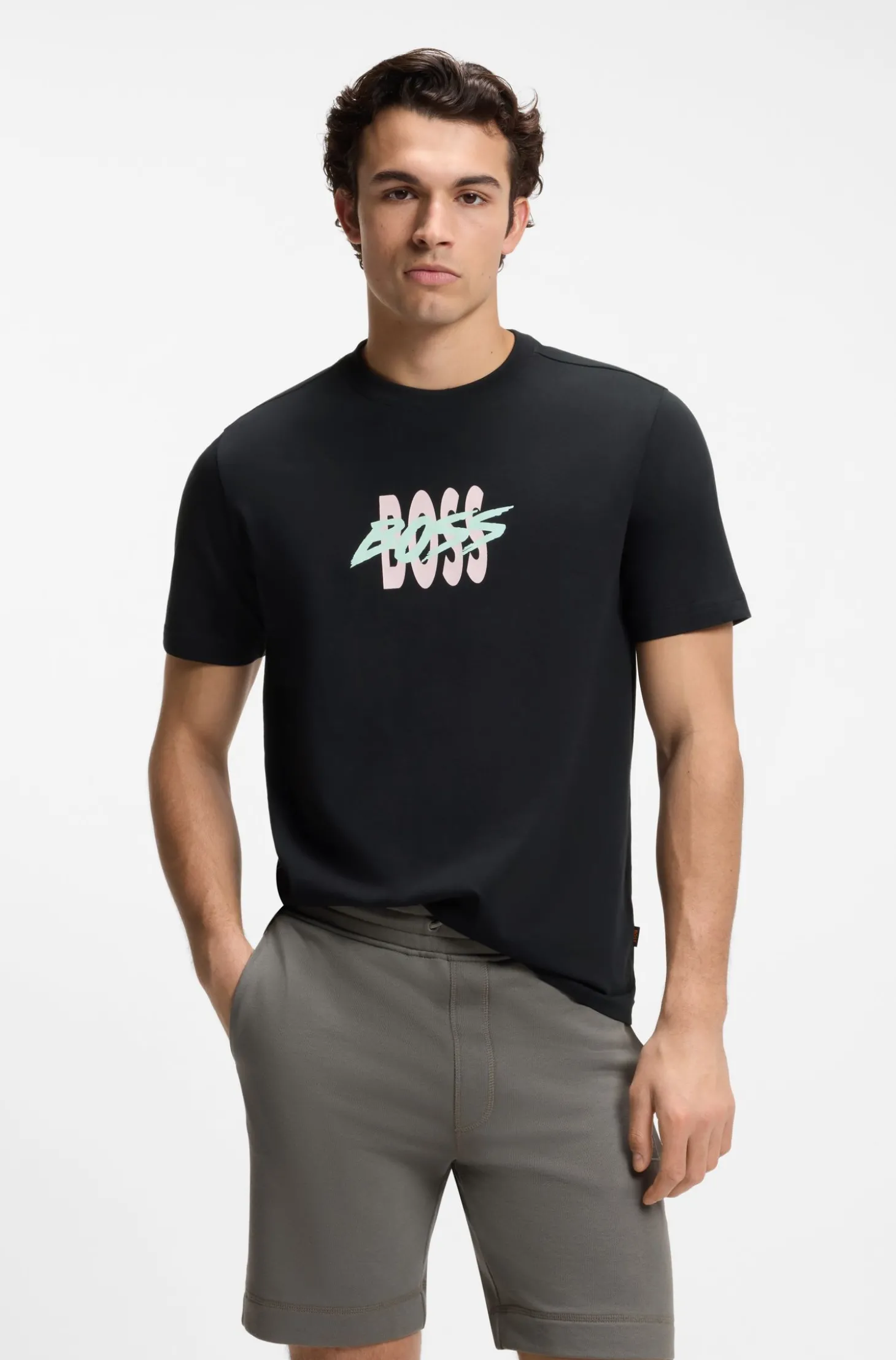 T-Shirt aus Baumwoll-Jersey mit Logo-Artwork