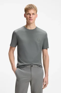 T-Shirt aus Baumwoll-Jersey mit Logo-Patch