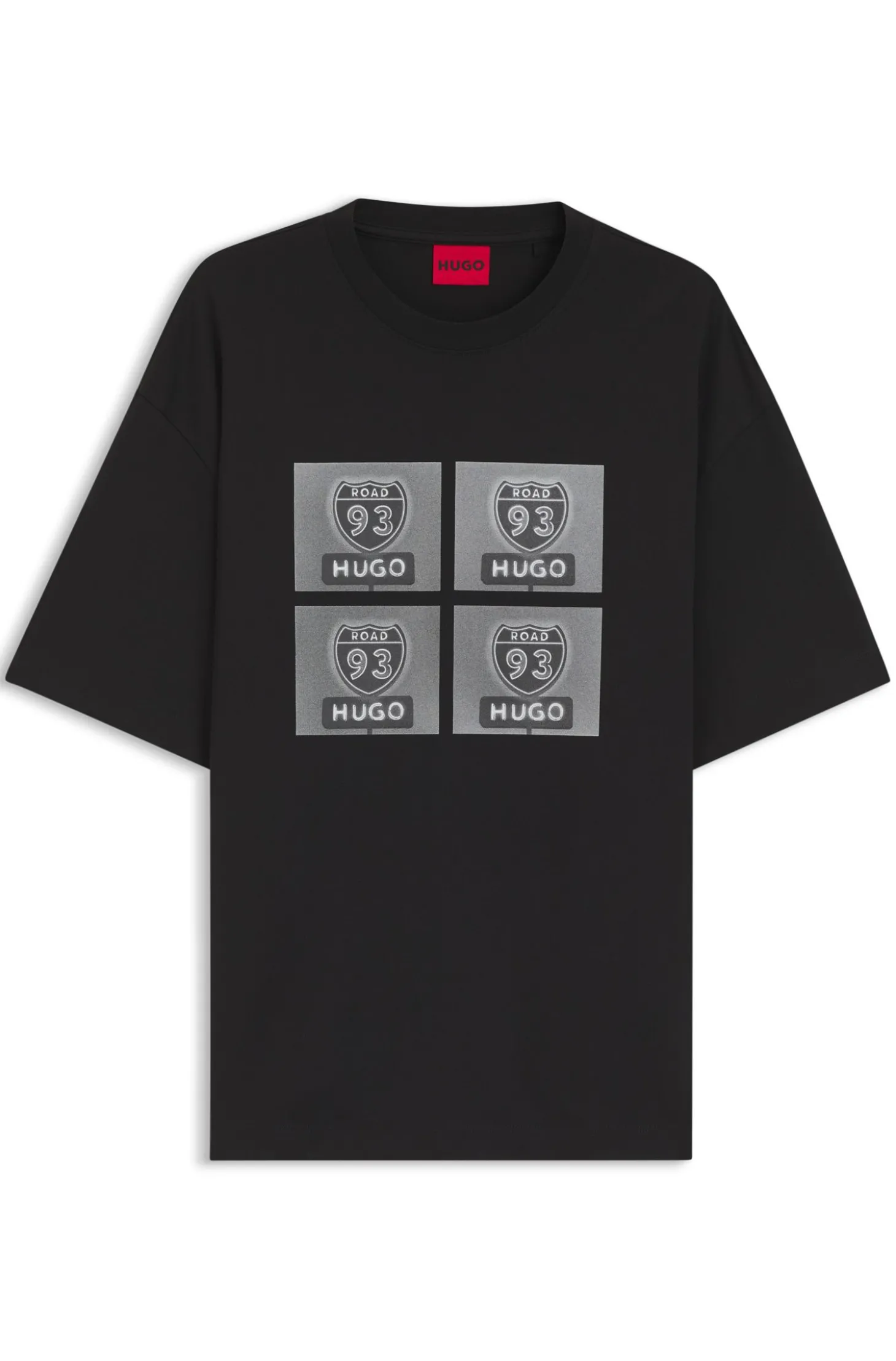 T-Shirt aus Baumwoll-Jersey mit Artwork im Biker-Stil