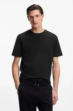 T-Shirt aus Baumwoll-Mix mit Bubble-Jacquard-Struktur