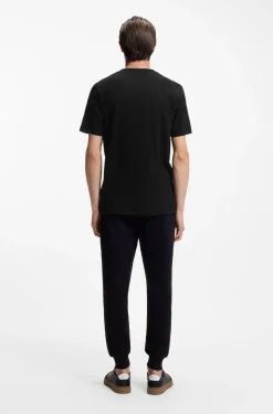 T-Shirt aus Baumwoll-Mix mit Bubble-Jacquard-Struktur