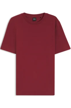 T-Shirt aus Baumwoll-Mix mit Bubble-Jacquard-Struktur