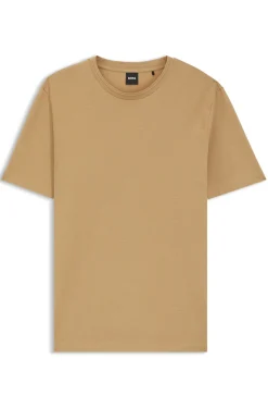 T-Shirt aus Baumwoll-Mix mit Bubble-Jacquard-Struktur