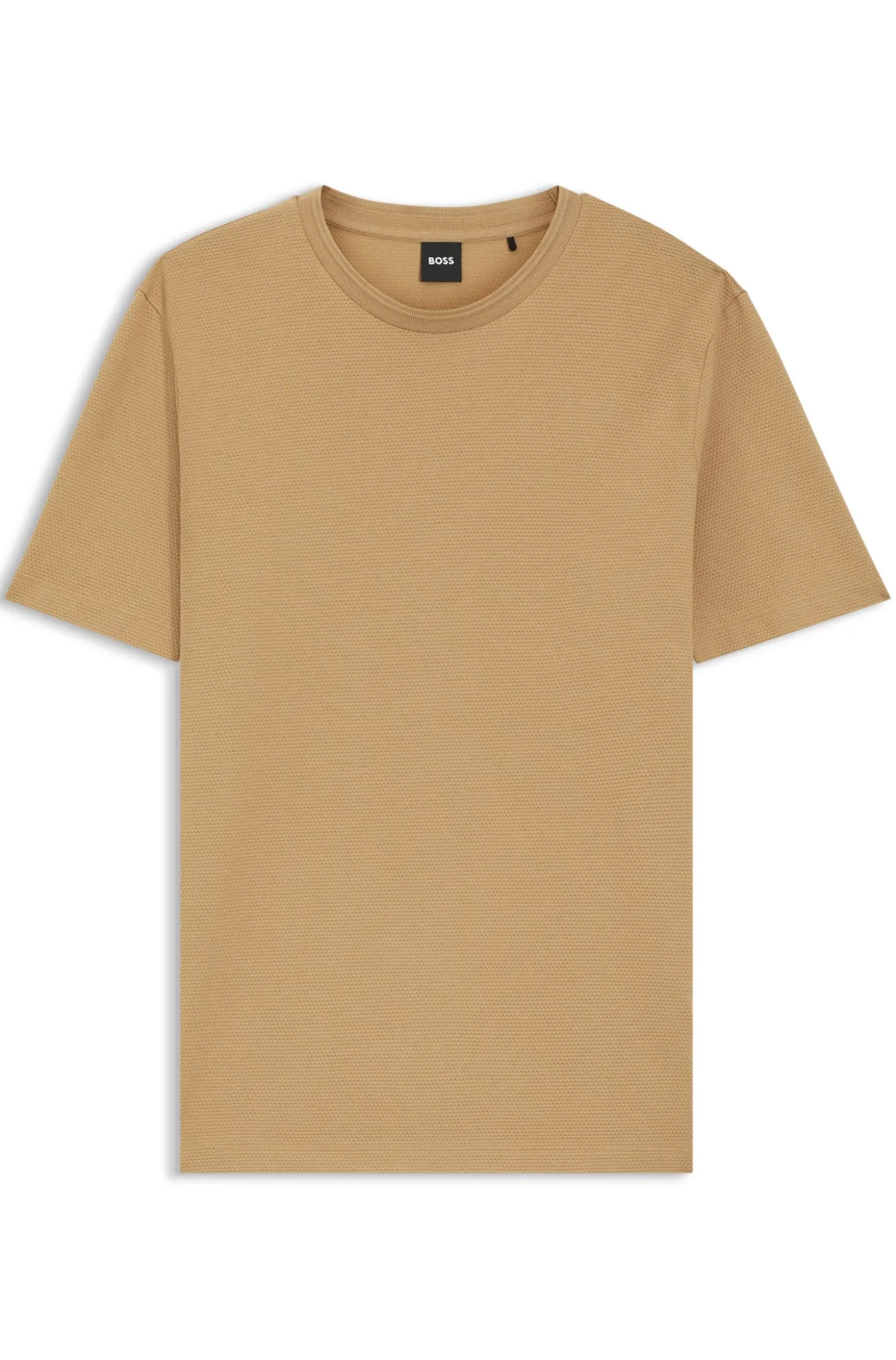 T-Shirt aus Baumwoll-Mix mit Bubble-Jacquard-Struktur