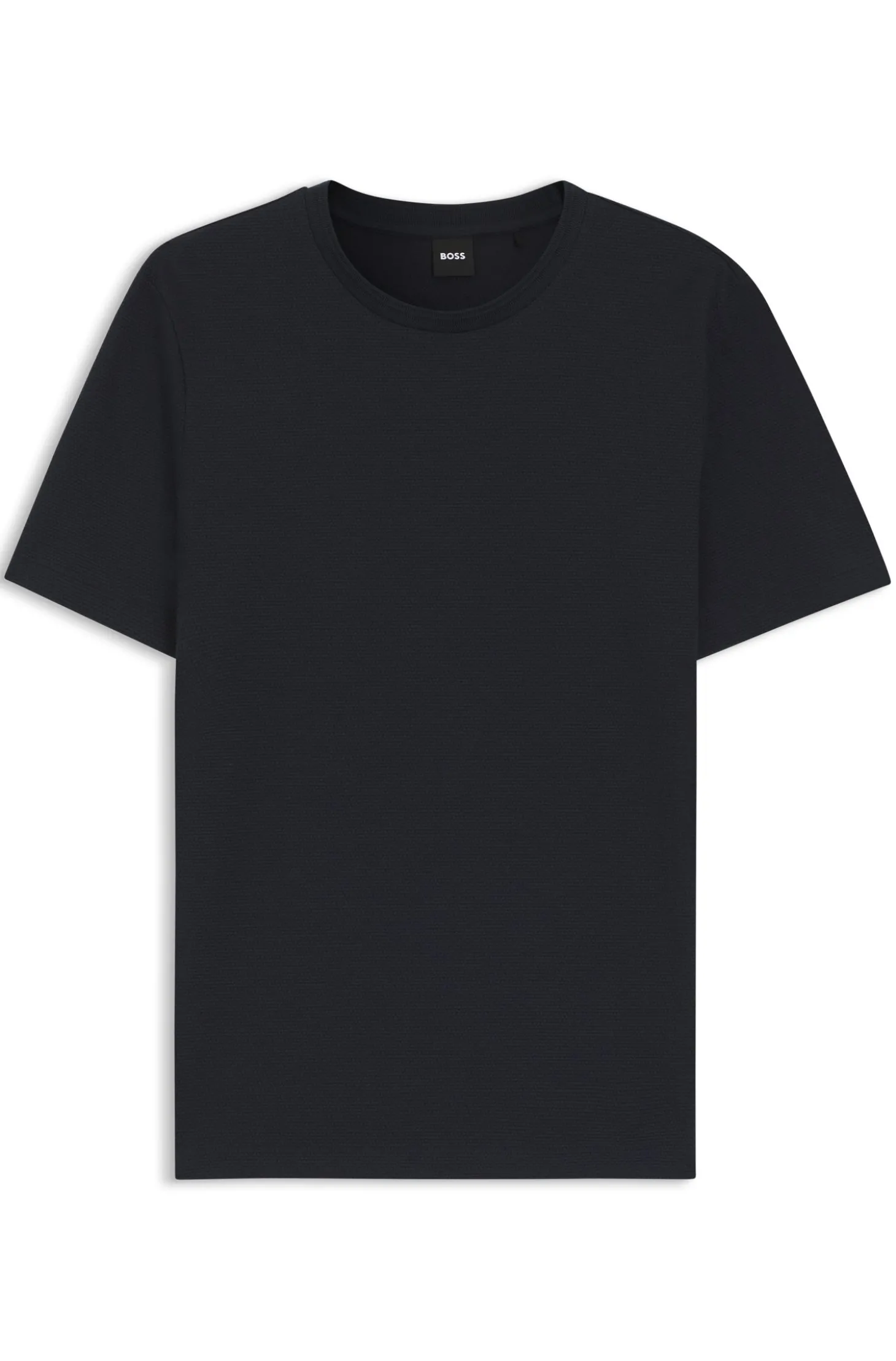 T-Shirt aus Baumwoll-Mix mit Bubble-Jacquard-Struktur