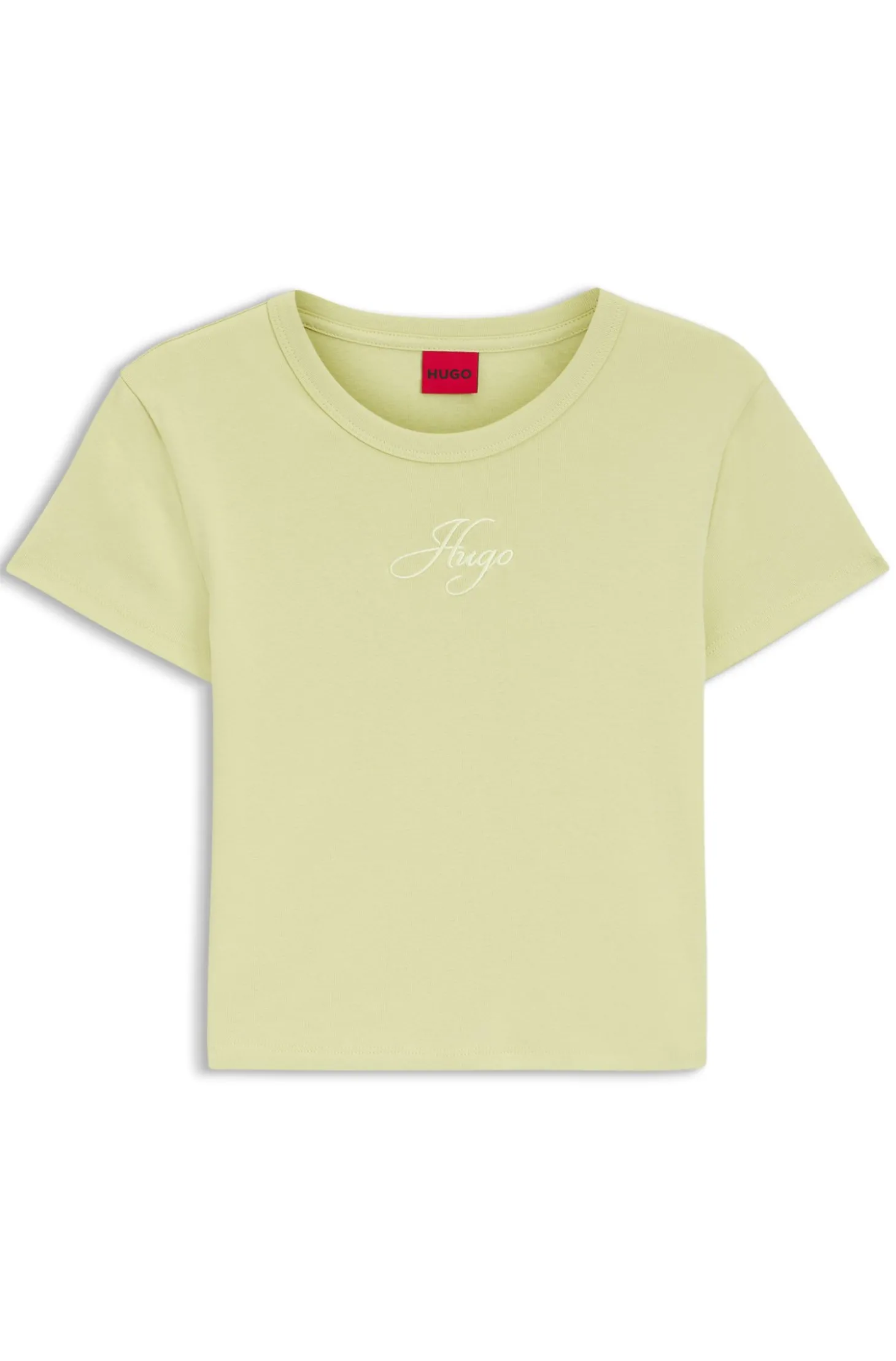 T-Shirt aus Baumwoll-Mix mit Logo-Stickerei
