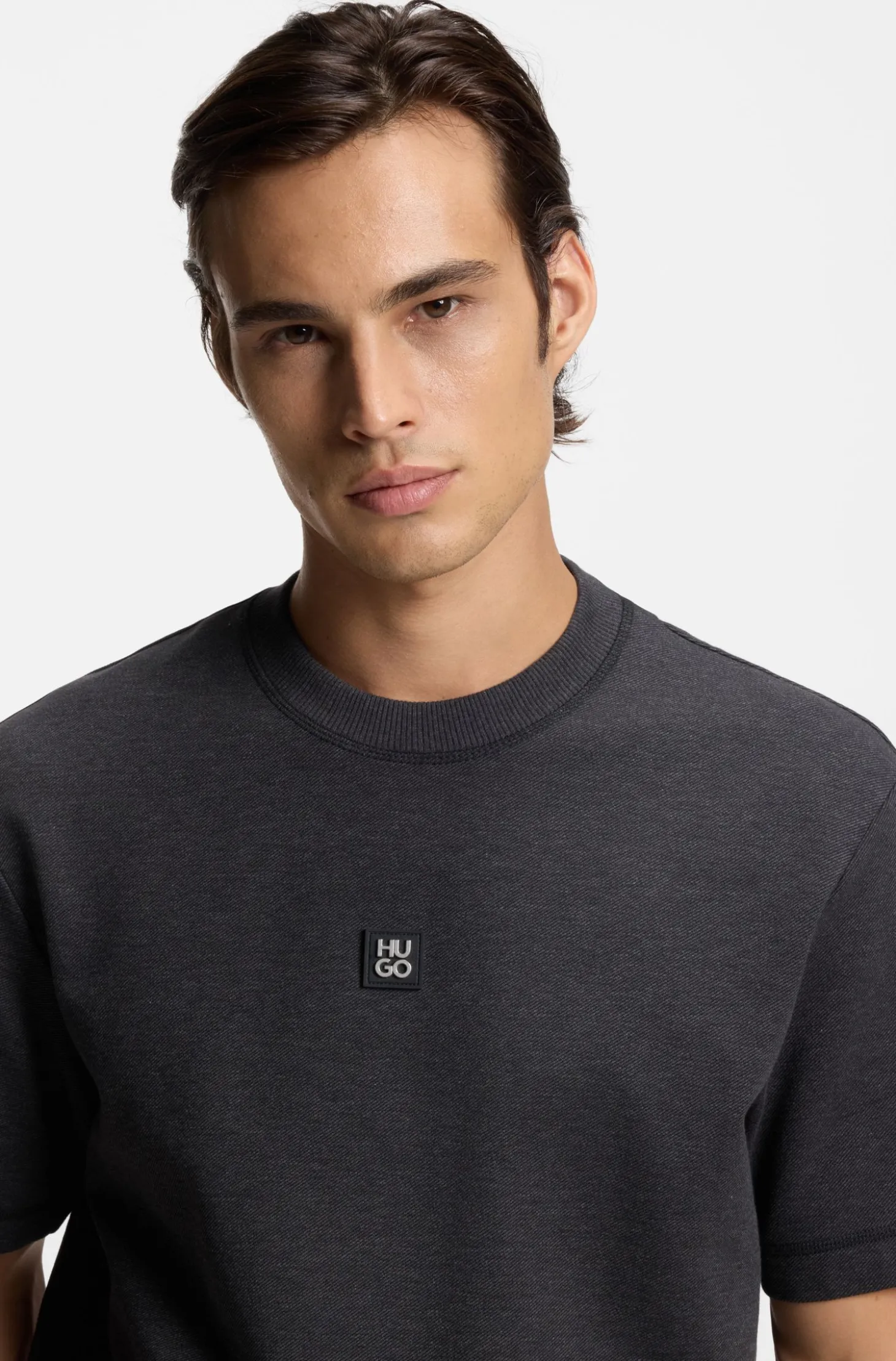 T-Shirt aus Baumwoll-Mix mit Stack-Logo
