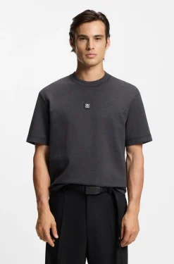 T-Shirt aus Baumwoll-Mix mit Stack-Logo