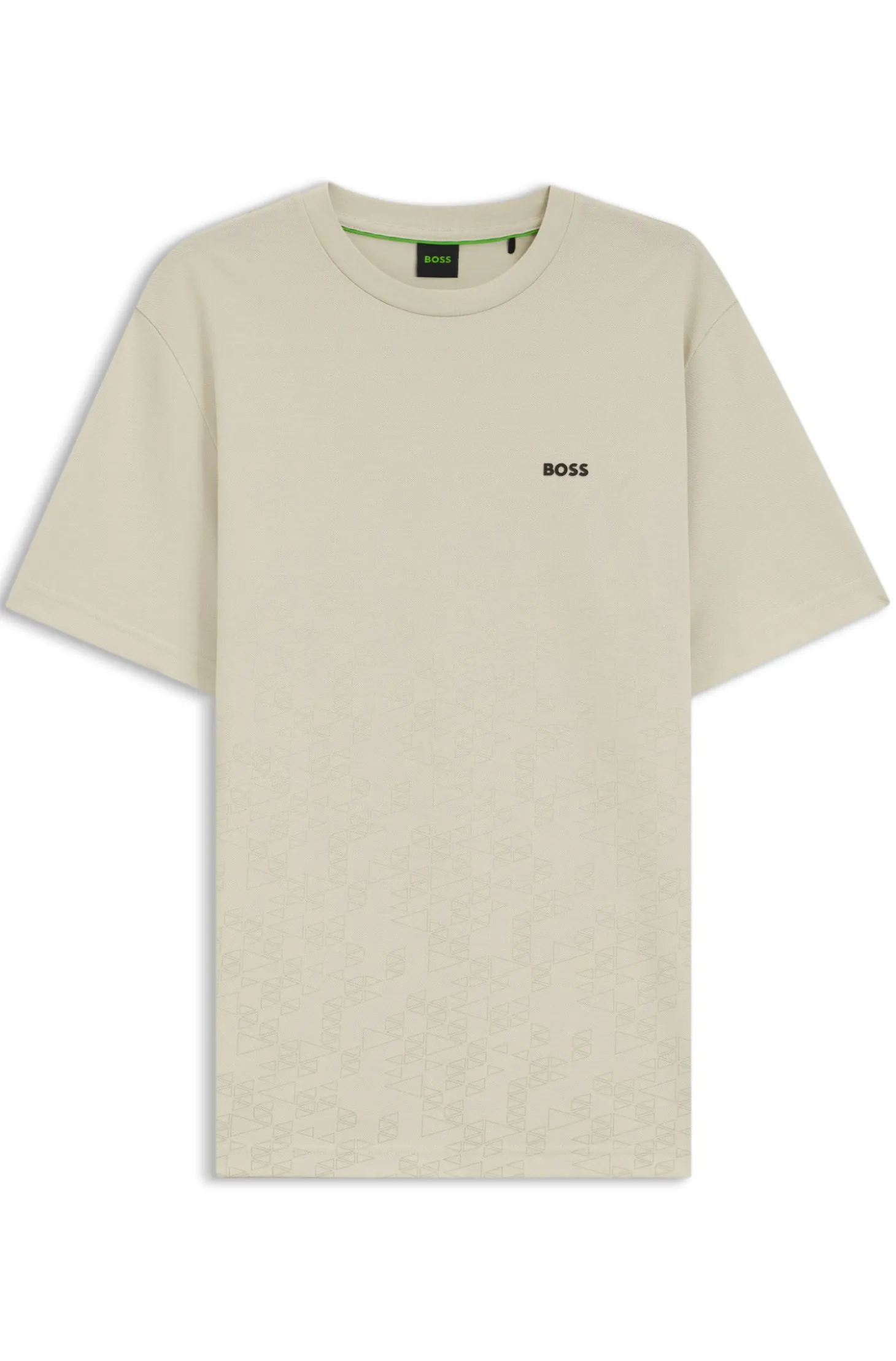 T-Shirt aus Baumwoll-Piqué mit Allover-Print