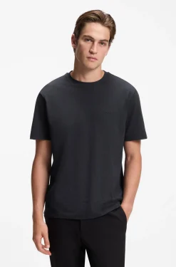 T-Shirt aus Baumwoll-Piqué mit Allover-Print