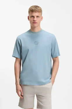 T-Shirt aus Interlock-Baumwolle mit Logo-Artwork