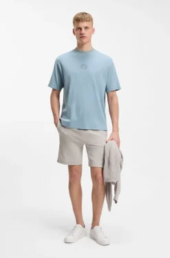 T-Shirt aus Interlock-Baumwolle mit Logo-Artwork
