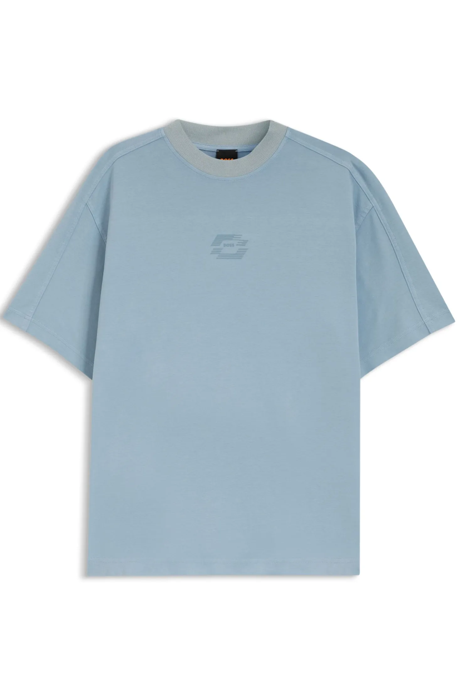 T-Shirt aus Interlock-Baumwolle mit Logo-Artwork