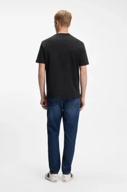 T-Shirt aus Interlock-Baumwolle mit Logo-Stickerei