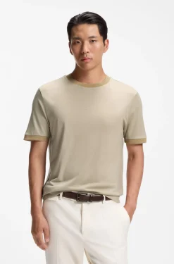 T-Shirt aus luxuriöser Travel Wool mit FK-Halsabschluss