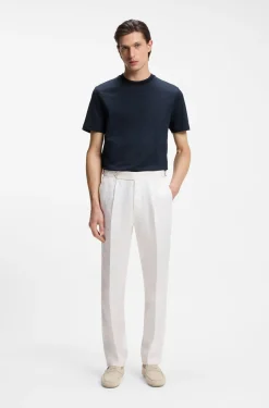T-Shirt aus merzerisierter Baumwolle mit dreifarbigem Jacquard-Muster
