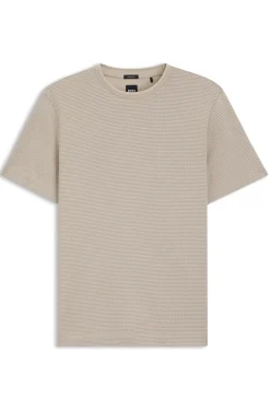 T-Shirt aus merzerisierter Baumwolle mit dreifarbigem Jacquard-Muster