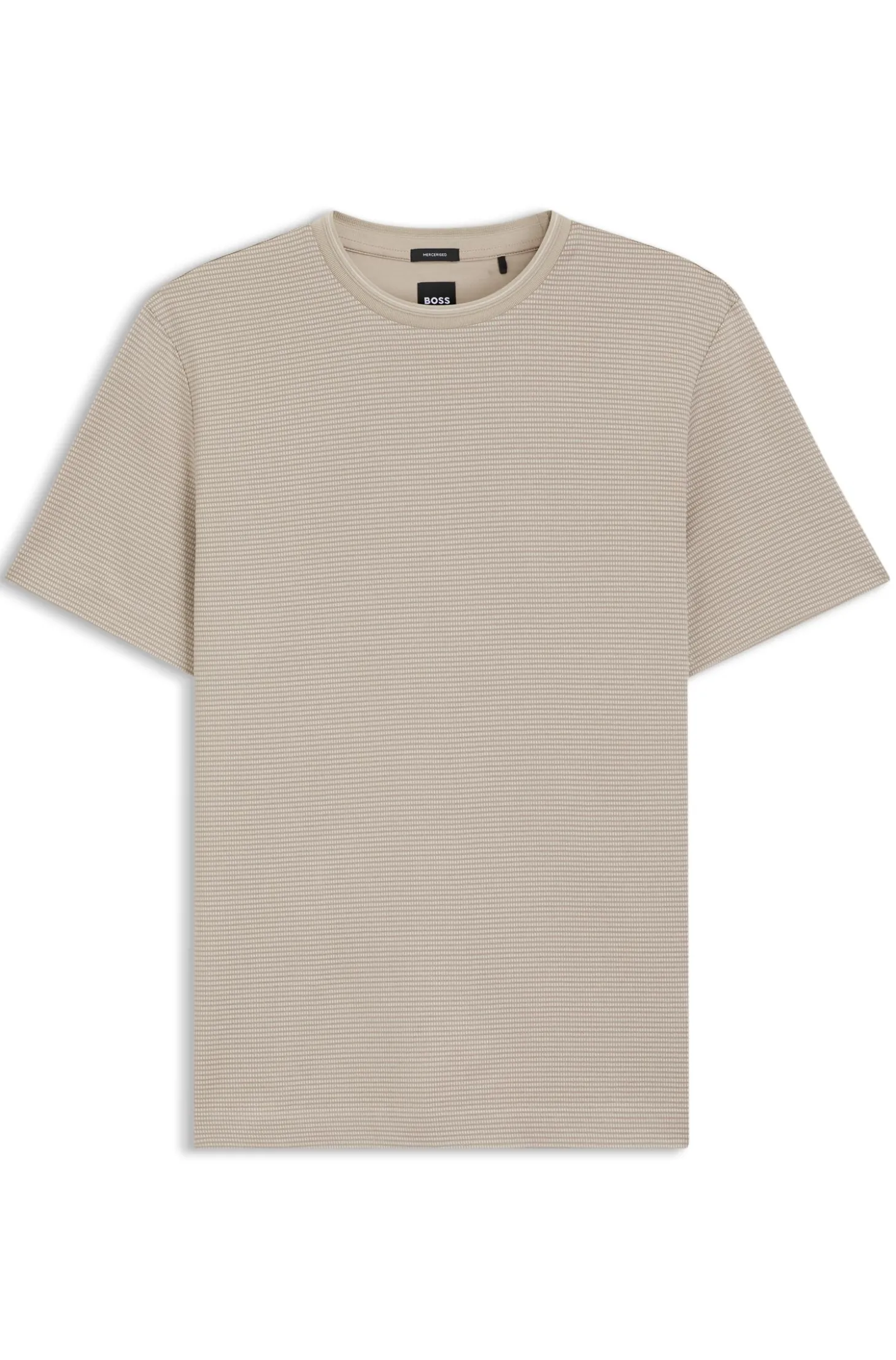 T-Shirt aus merzerisierter Baumwolle mit dreifarbigem Jacquard-Muster