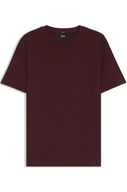 T-Shirt aus merzerisierter Baumwolle mit Jacquard-Monogrammen