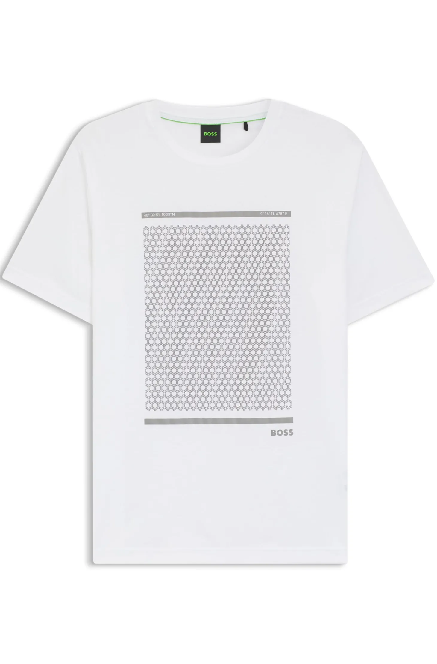 T-Shirt aus merzerisierter Baumwolle mit geometrischem Artwork