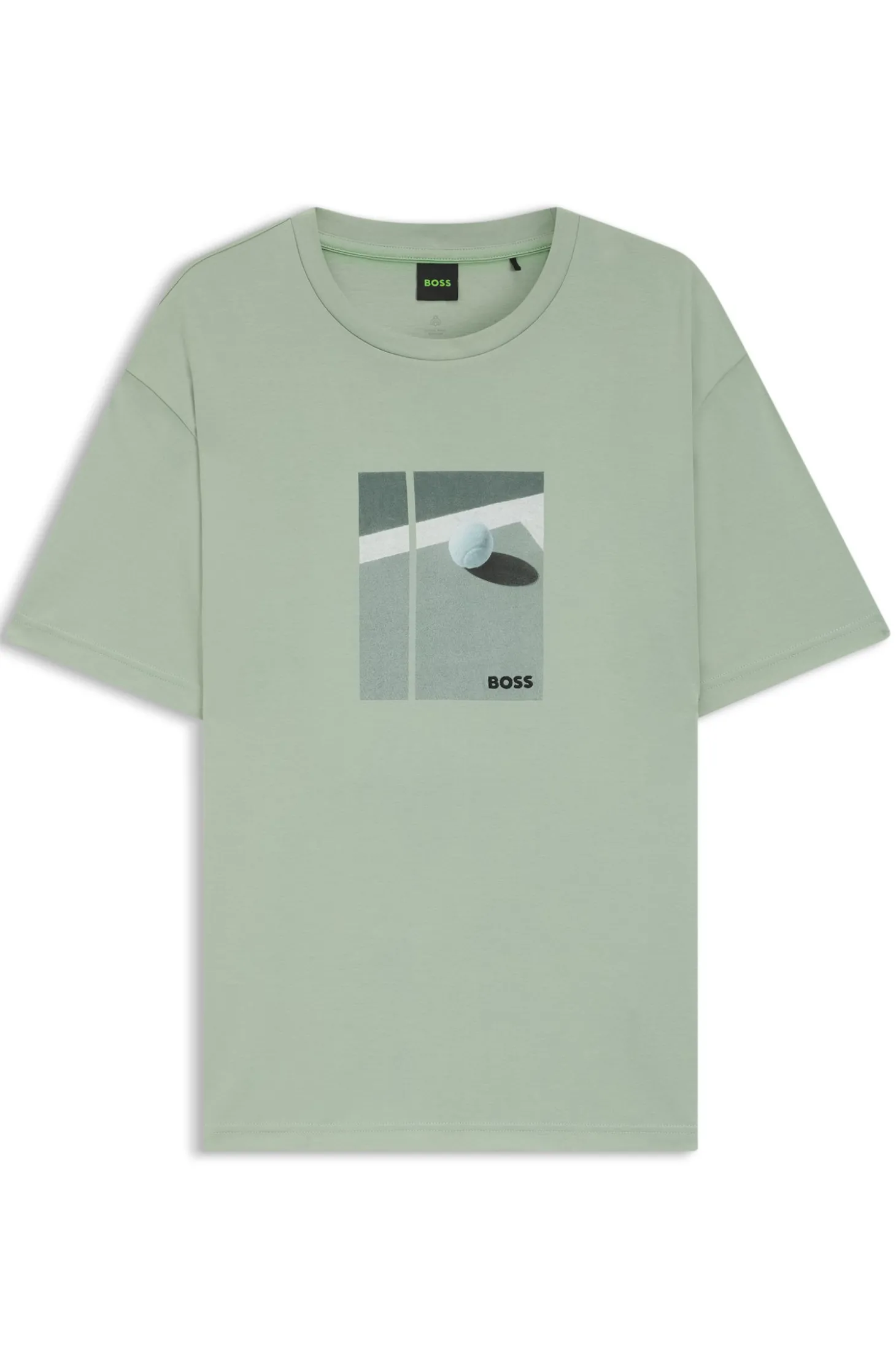 T-Shirt aus Pima-Baumwolle mit Tennis-Artwork