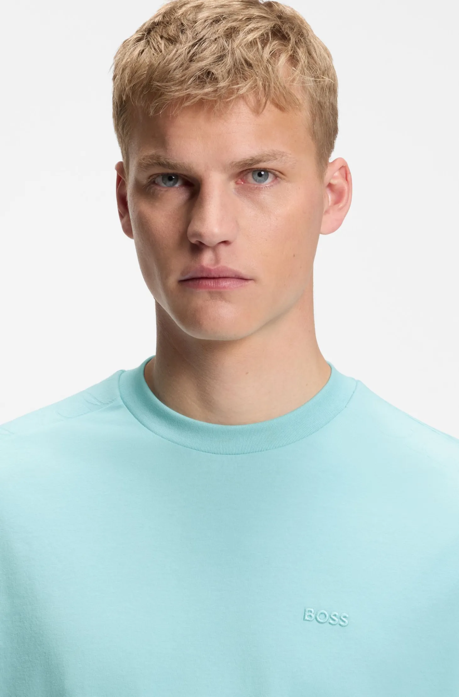 T-Shirt aus Stretch-Baumwolle mit Jacquard-Tape