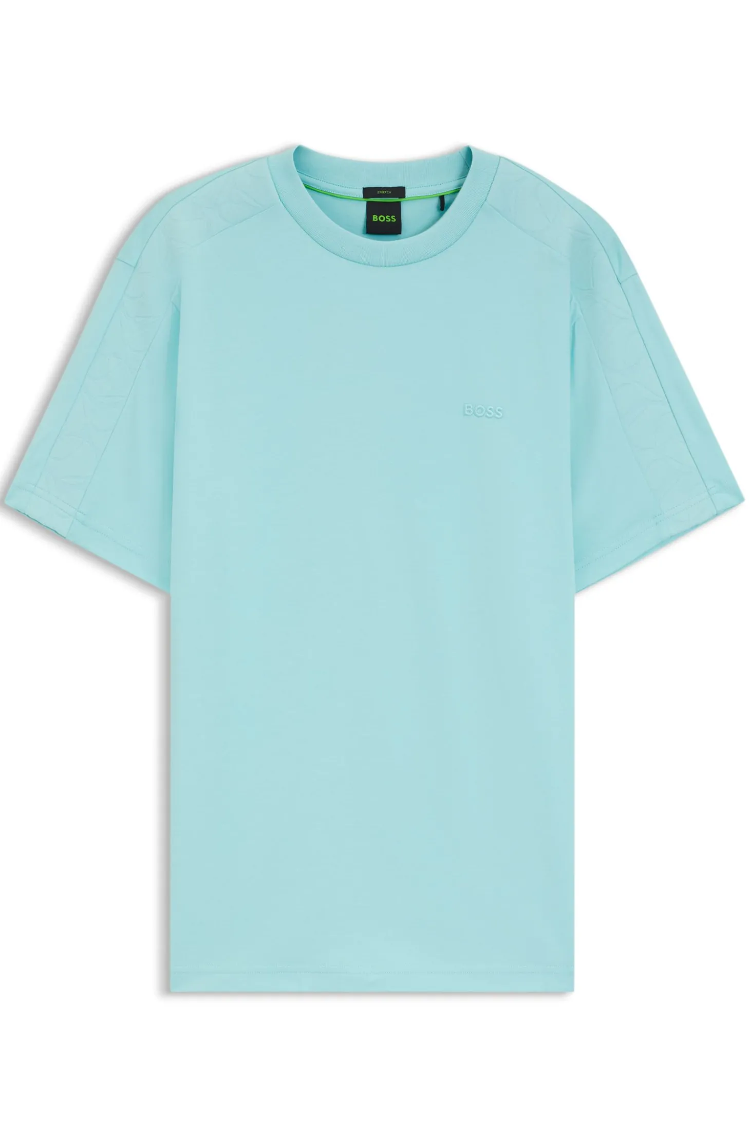 T-Shirt aus Stretch-Baumwolle mit Jacquard-Tape