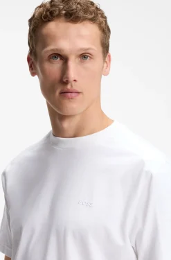 T-Shirt aus Stretch-Baumwolle mit Jacquard-Tape