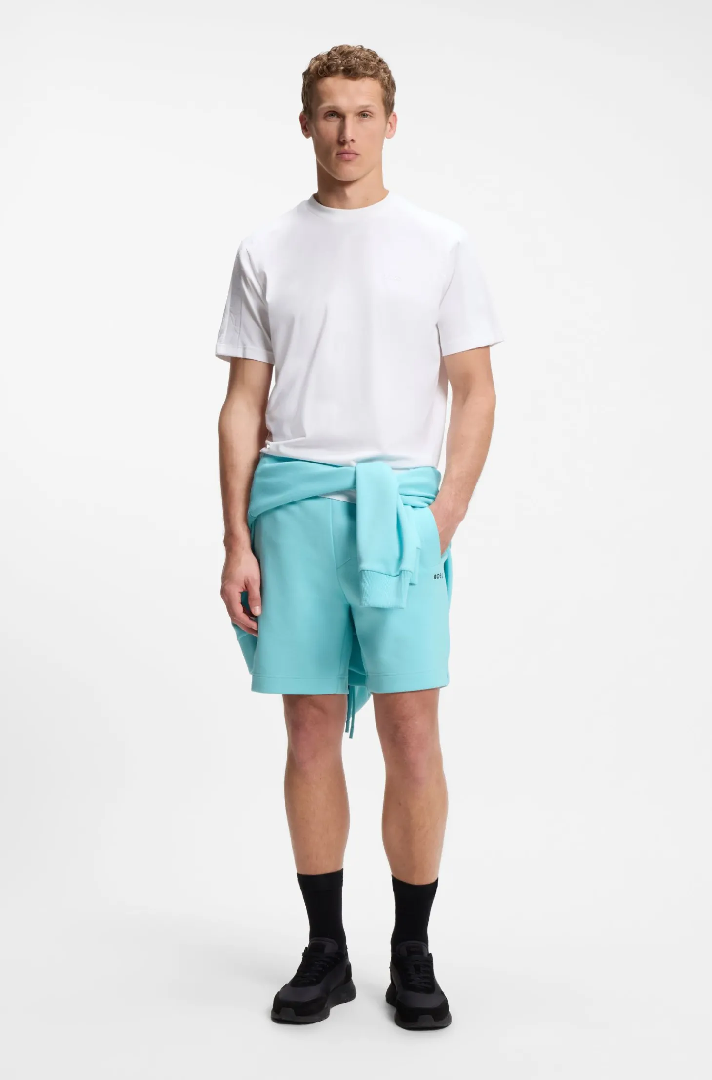 T-Shirt aus Stretch-Baumwolle mit Jacquard-Tape