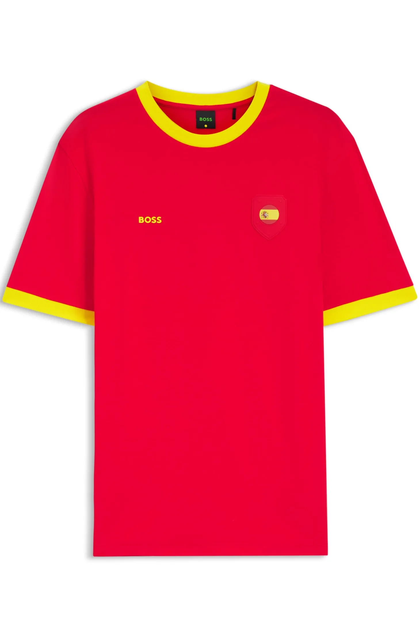 T-Shirt aus Stretch-Baumwolle mit Landesflagge und Logo